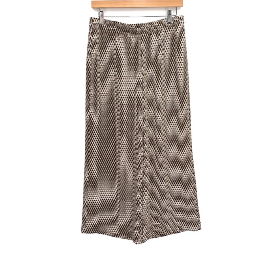 Chico’s Geometric Print Wide Leg Pull On Pants Culottes Size Small - Picture 3 of 16